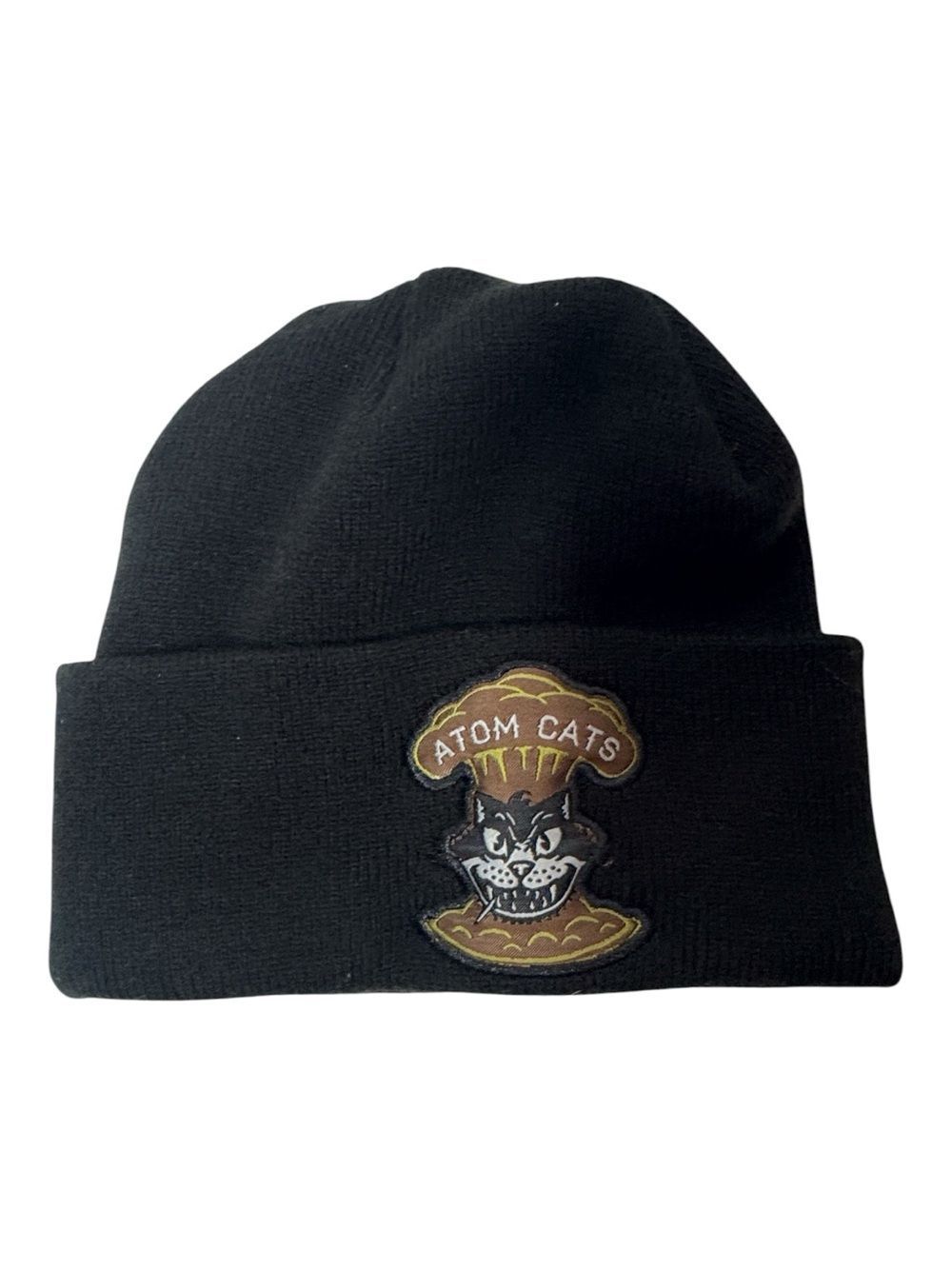 Fallout Atom Cats Patch Black Cuff Beanie Hat.